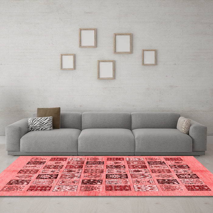 Modern Red Washable Rugs