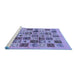 Sideview of Machine Washable Oriental Blue Modern Rug, wshabs644blu