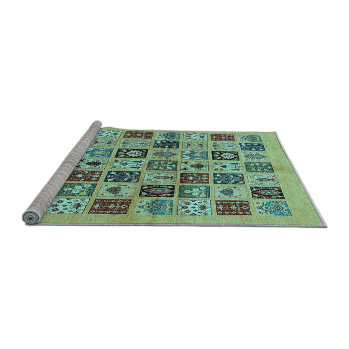 Sideview of Machine Washable Oriental Light Blue Modern Rug, wshabs644lblu