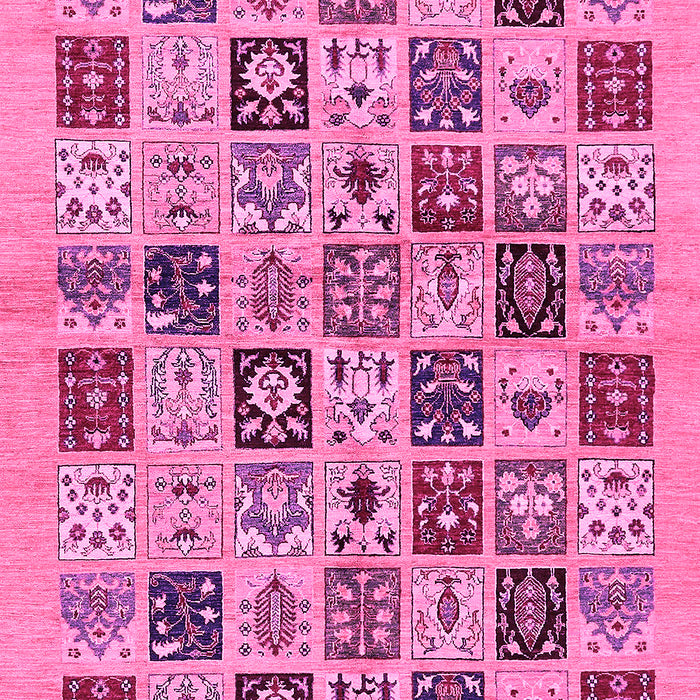 Machine Washable Oriental Pink Modern Rug, wshabs644pnk
