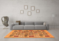 Machine Washable Oriental Orange Modern Rug, wshabs644org