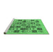 Sideview of Machine Washable Oriental Emerald Green Modern Area Rugs, wshabs644emgrn