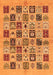 Machine Washable Oriental Orange Modern Area Rugs, wshabs644org