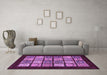 Machine Washable Oriental Purple Modern Area Rugs in a Living Room, wshabs645pur