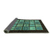 Sideview of Oriental Turquoise Modern Rug, abs645turq