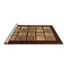 Sideview of Machine Washable Oriental Brown Modern Rug, wshabs645brn