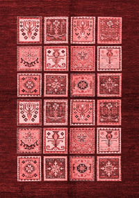 Oriental Red Modern Rug, abs645red