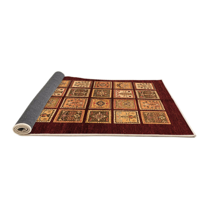 Sideview of Oriental Orange Modern Rug, abs645org