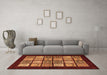 Machine Washable Oriental Orange Modern Area Rugs in a Living Room, wshabs645org