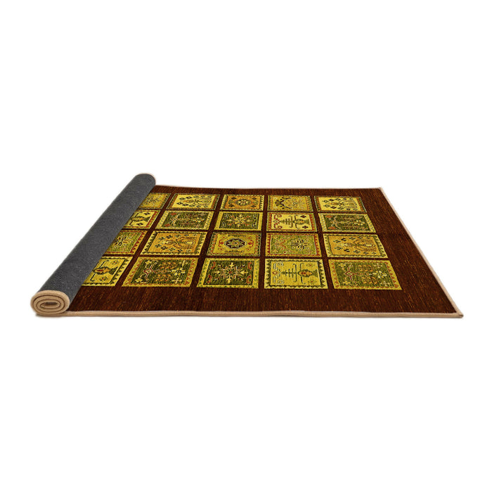 Sideview of Oriental Yellow Modern Rug, abs645yw