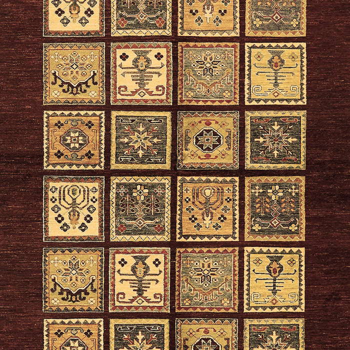 Machine Washable Oriental Brown Modern Rug, wshabs645brn