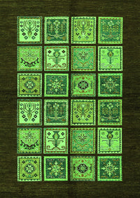 Oriental Green Modern Rug, abs645grn