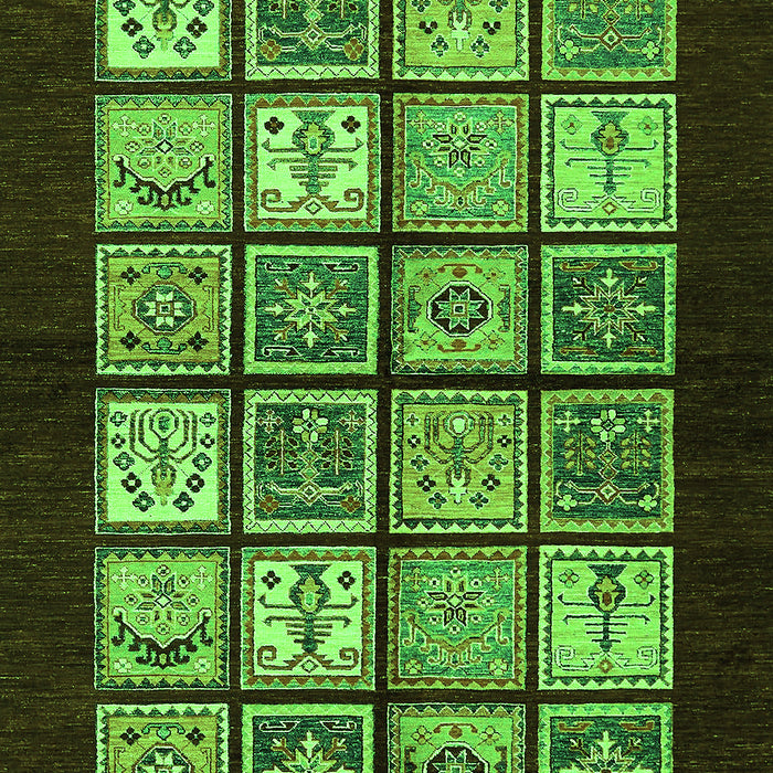 Oriental Green Modern Rug, abs645grn