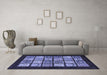 Machine Washable Oriental Blue Modern Rug in a Living Room, wshabs645blu