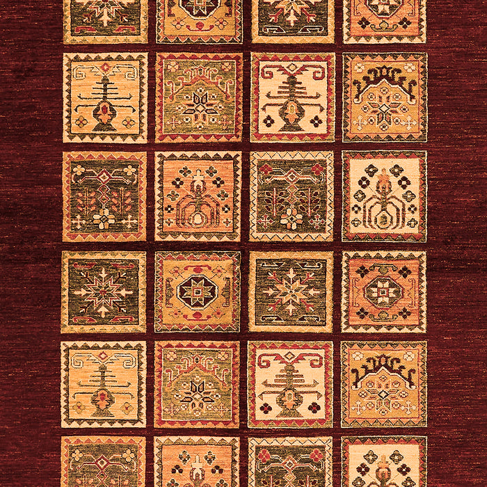 Machine Washable Oriental Orange Modern Area Rugs, wshabs645org