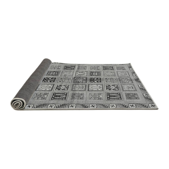 Sideview of Oriental Gray Modern Rug, abs646gry