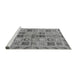 Sideview of Machine Washable Oriental Gray Modern Rug, wshabs646gry