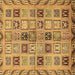 Square Machine Washable Oriental Brown Modern Rug, wshabs646brn