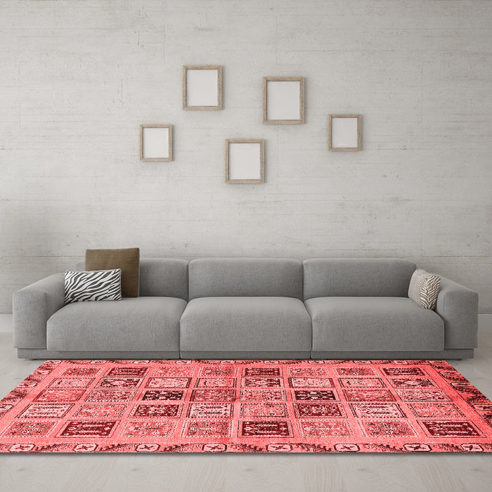 Modern Red Washable Rugs