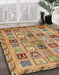 Abstract Red Oriental Rug in Family Room, abs646