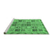 Sideview of Machine Washable Oriental Emerald Green Modern Area Rugs, wshabs646emgrn