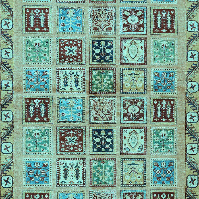 Machine Washable Oriental Light Blue Modern Rug, wshabs646lblu