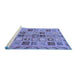 Sideview of Machine Washable Oriental Blue Modern Rug, wshabs646blu