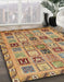 Machine Washable Abstract Red Rug in a Family Room, wshabs646