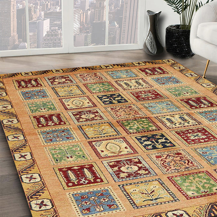 Machine Washable Abstract Red Rug in a Family Room, wshabs646