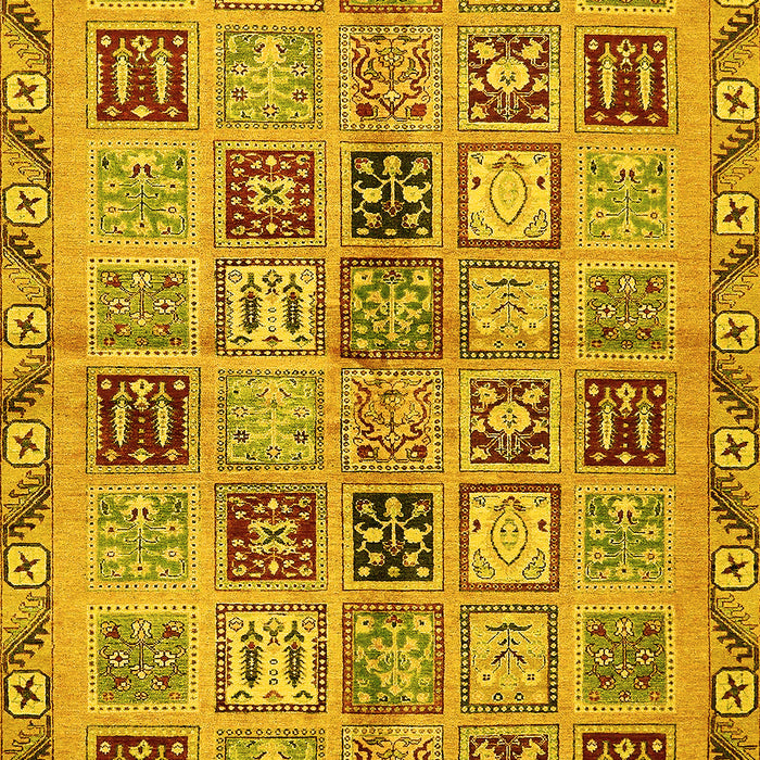 Oriental Yellow Modern Rug, abs646yw
