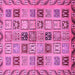 Square Machine Washable Oriental Pink Modern Rug, wshabs646pnk