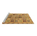 Sideview of Machine Washable Oriental Brown Modern Rug, wshabs646brn