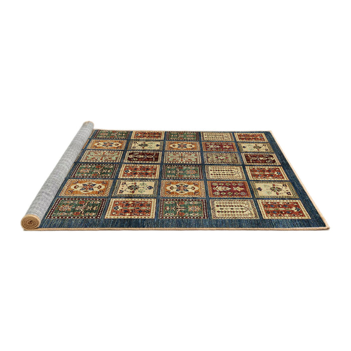 Sideview of Machine Washable Abstract Dark Brown Rug, wshabs647