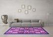 Machine Washable Abstract Purple Modern Area Rugs in a Living Room, wshabs647pur