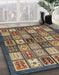 Machine Washable Abstract Dark Brown Rug in a Family Room, wshabs647