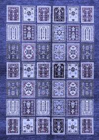 Abstract Blue Modern Rug, abs647blu