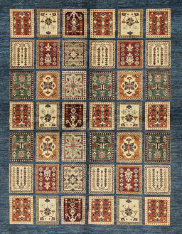 Abstract Dark Brown Modern Rug, abs647
