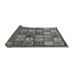Sideview of Abstract Gray Modern Rug, abs647gry