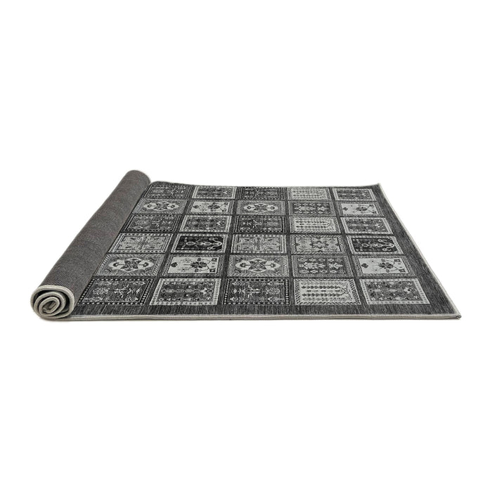 Sideview of Abstract Gray Modern Rug, abs647gry