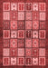 Abstract Red Modern Area Rugs