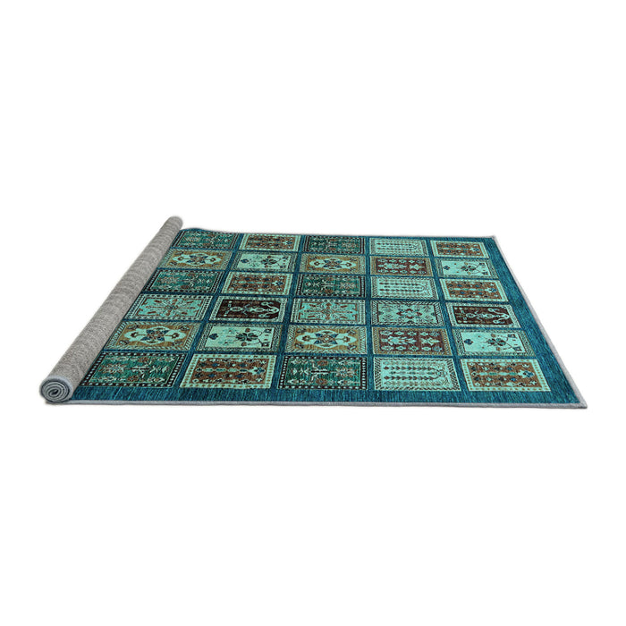 Sideview of Machine Washable Abstract Light Blue Modern Rug, wshabs647lblu