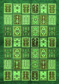 Abstract Green Modern Rug, abs647grn