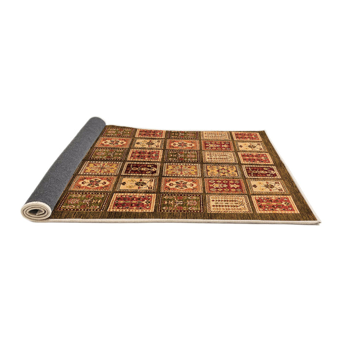 Sideview of Abstract Orange Modern Rug, abs647org