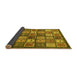 Sideview of Abstract Yellow Modern Rug, abs647yw