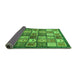 Sideview of Abstract Green Modern Rug, abs647grn