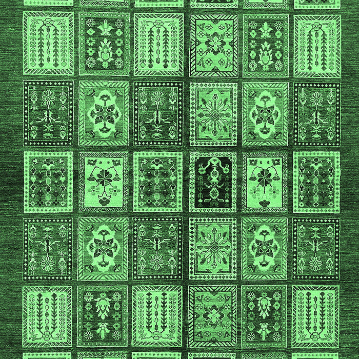 Abstract Emerald Green Modern Rug, abs647emgrn