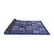 Sideview of Abstract Blue Modern Rug, abs647blu