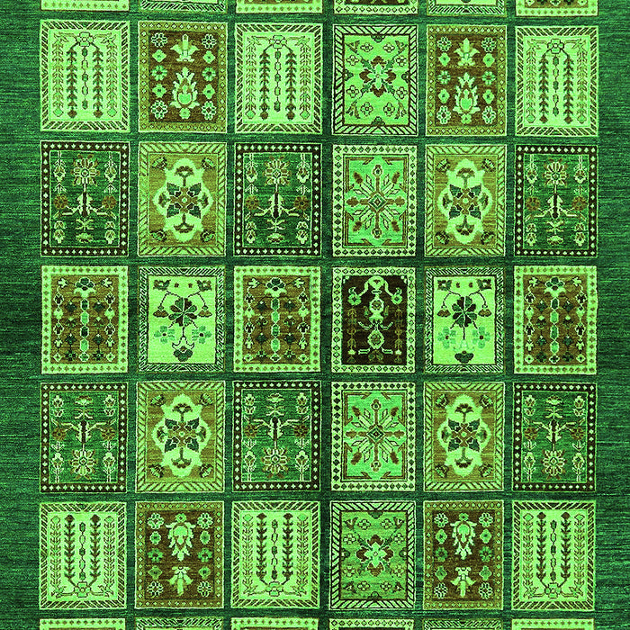 Machine Washable Abstract Green Modern Area Rugs, wshabs647grn