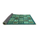 Sideview of Abstract Turquoise Modern Rug, abs647turq