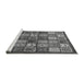 Sideview of Machine Washable Abstract Gray Modern Rug, wshabs647gry